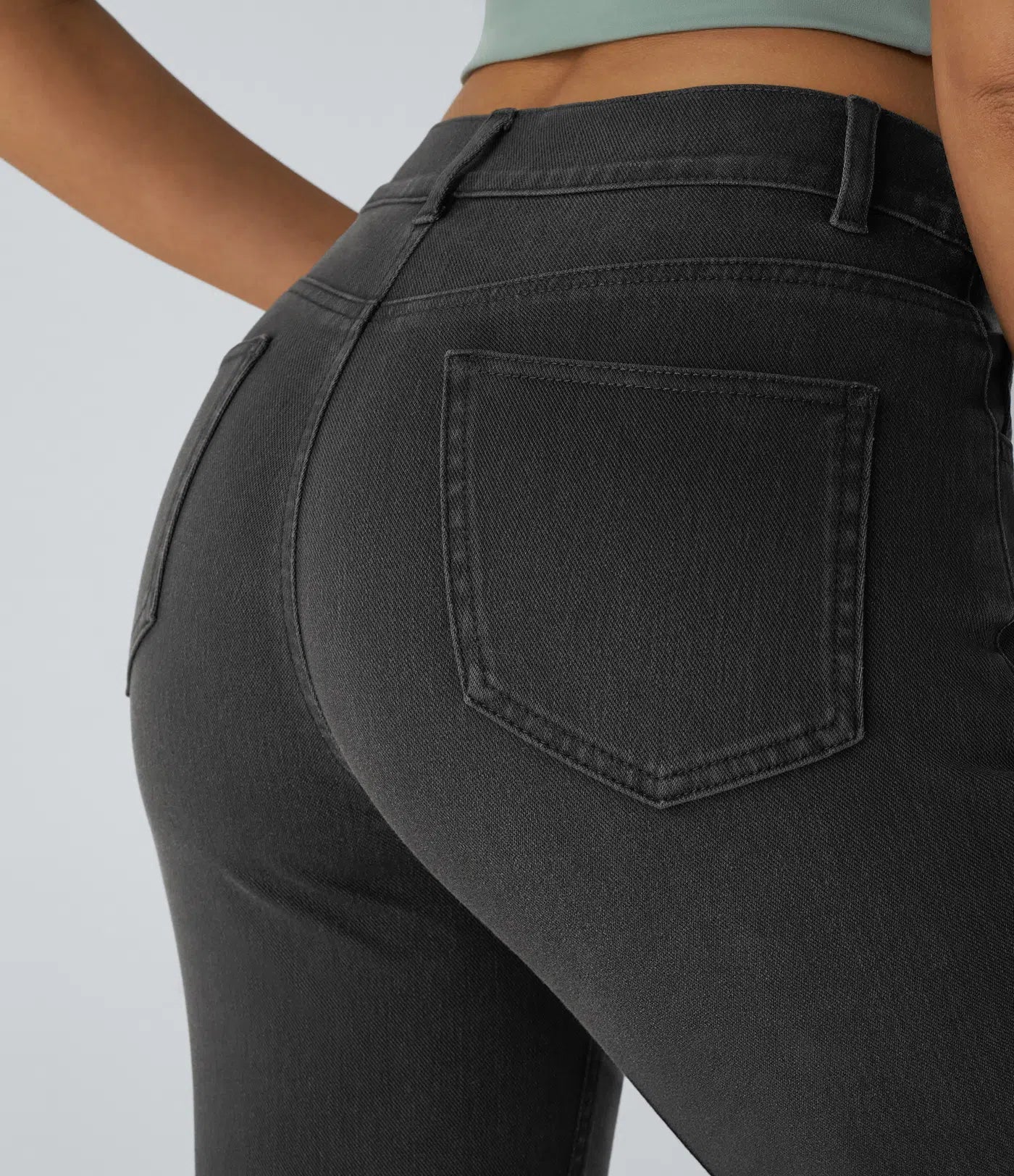 Bequeme Hose mit Hohem Bund und Elastischem Material