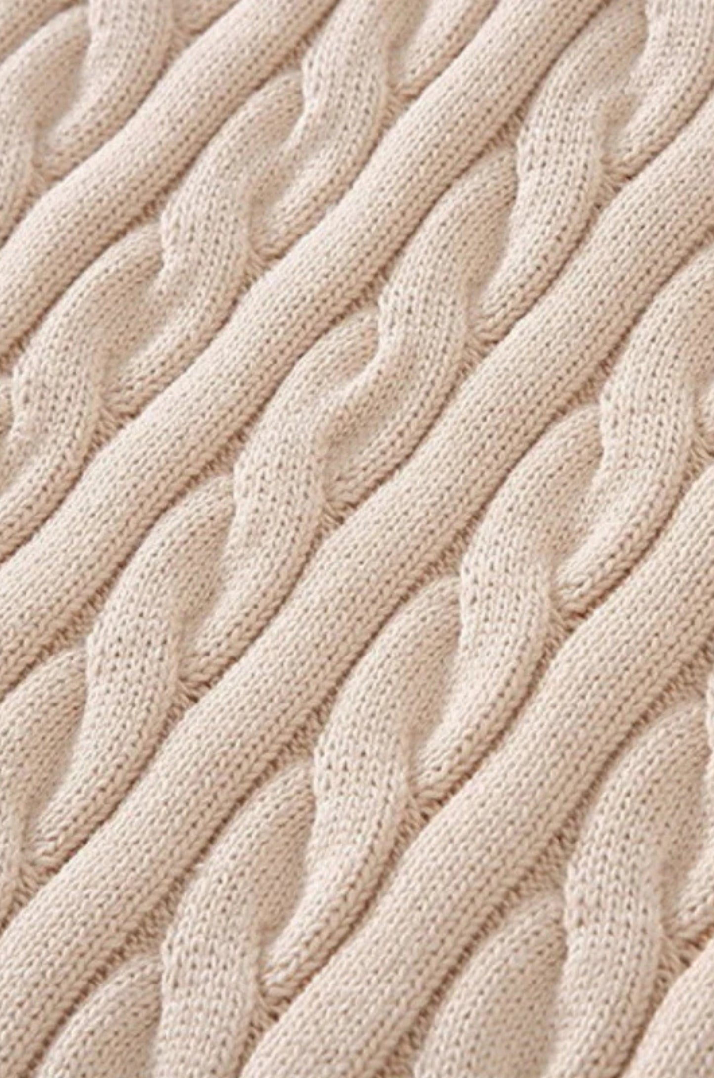 Gestepptes Reißverschluss-Strickpullover
