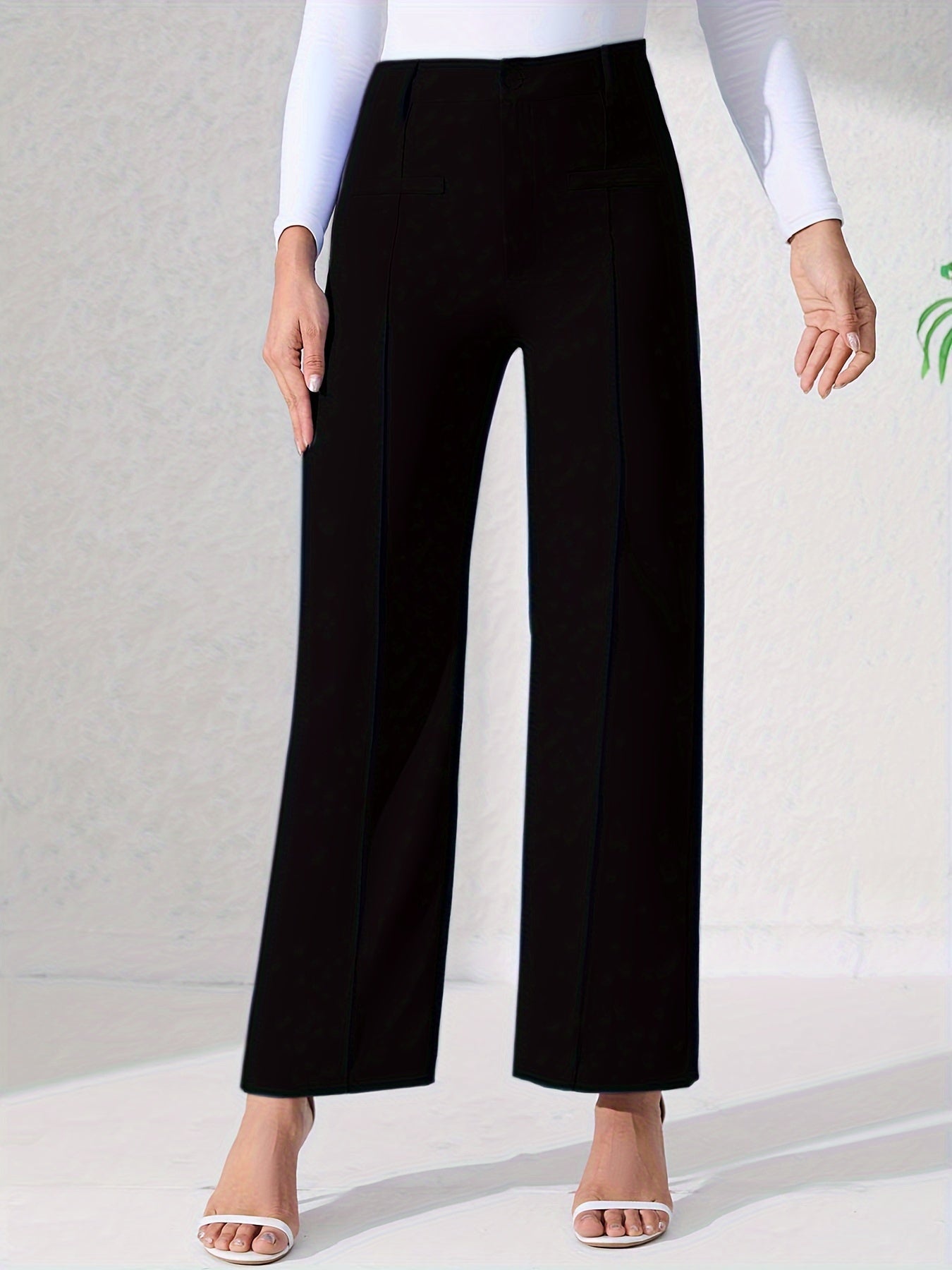 Premium High Waist Hose mit weitem Bein