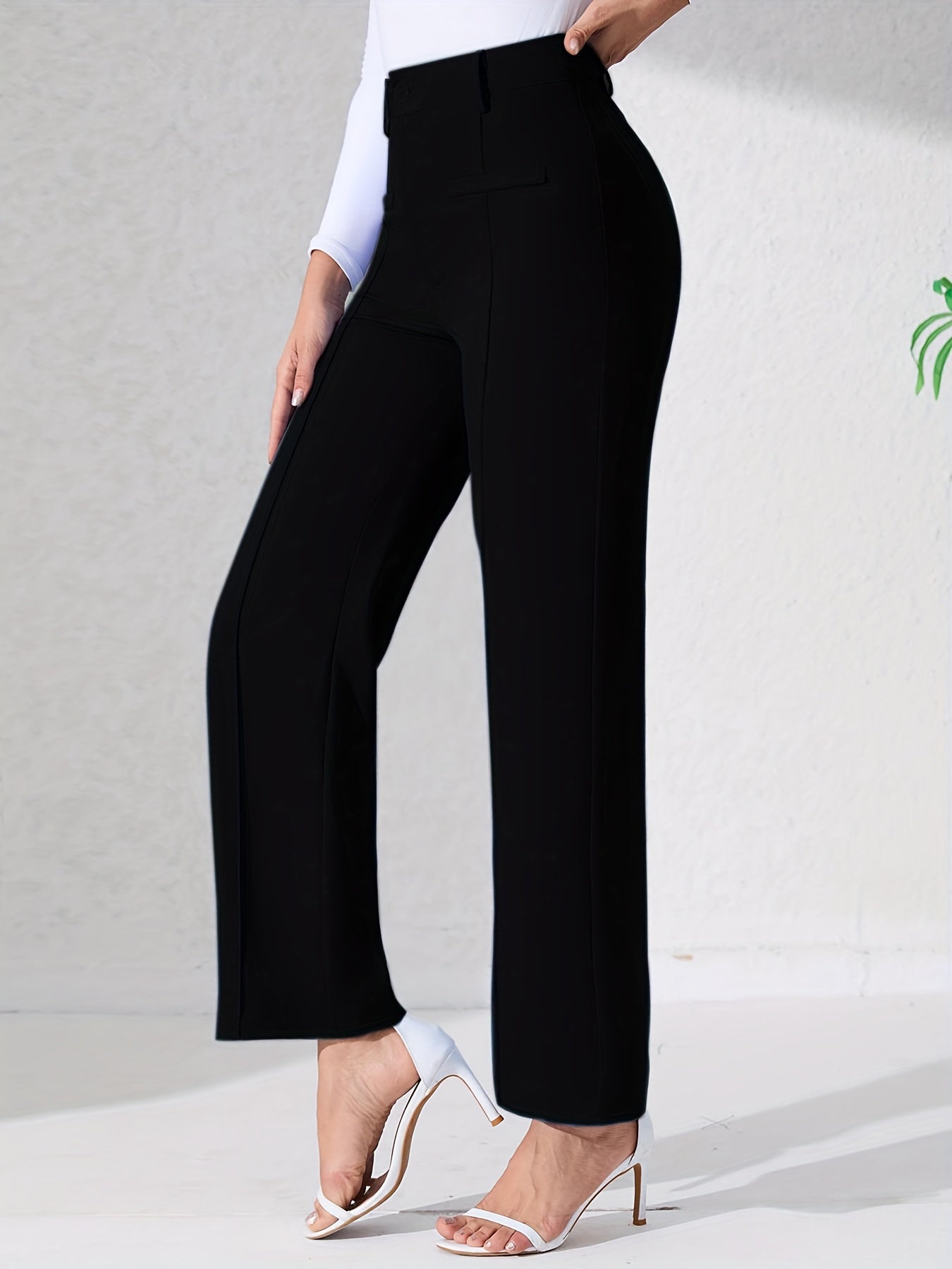 Premium High Waist Hose mit weitem Bein