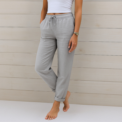 Premium atmungsaktive Leinen Stretchhose