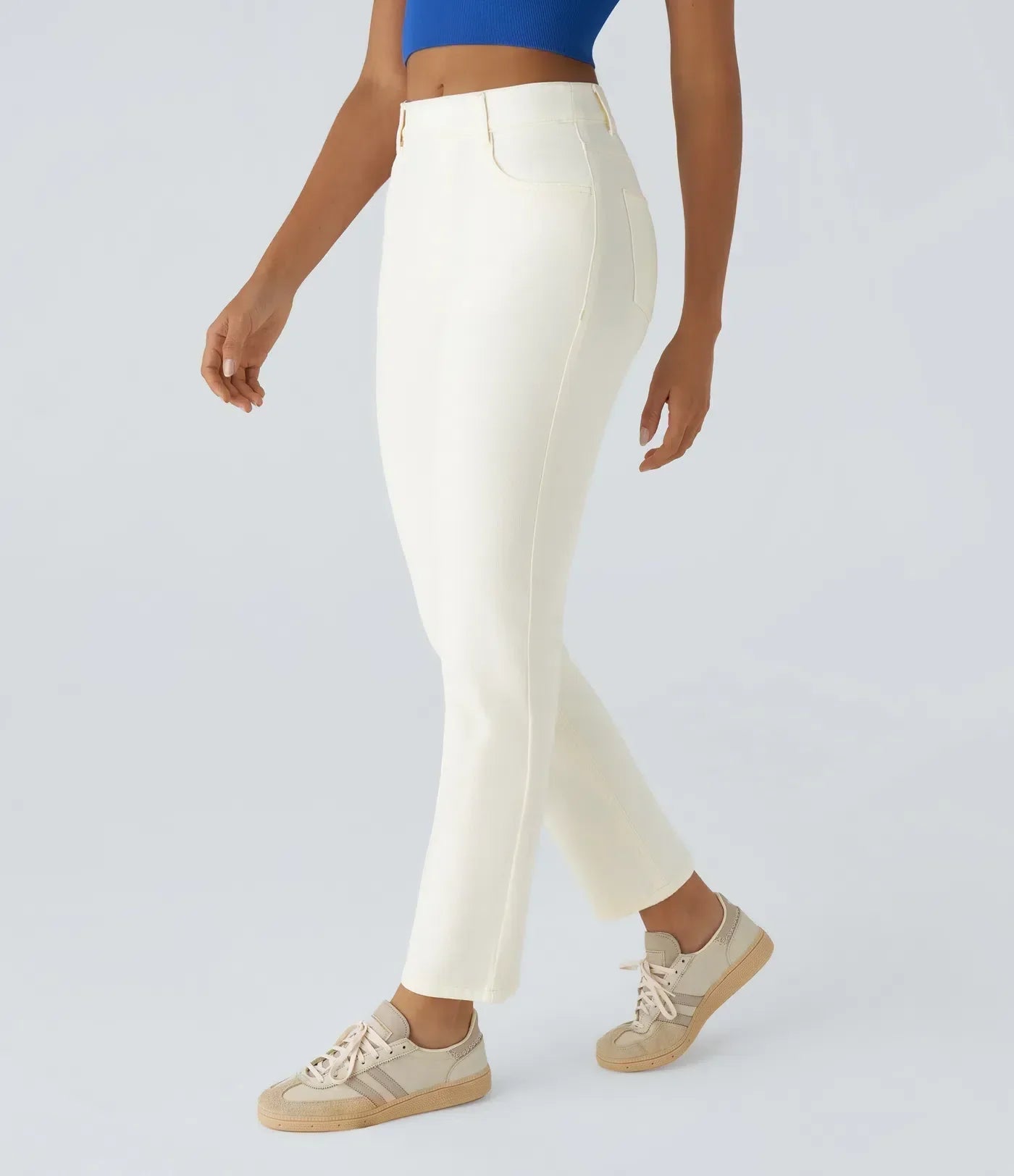 Bequeme Hose mit Hohem Bund und Elastischem Material