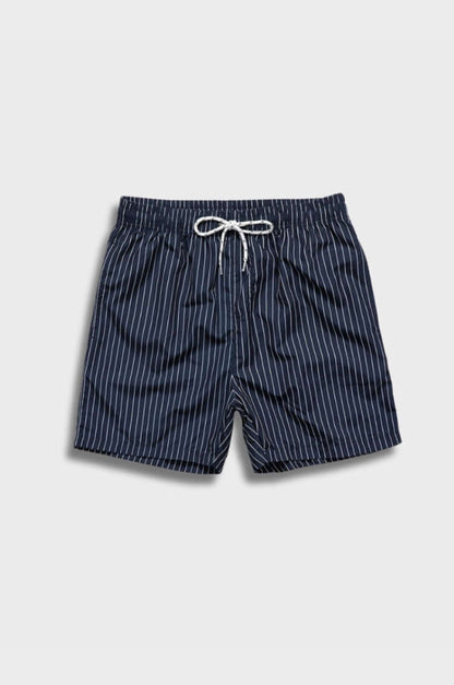 Blau-weiß gestreifte Badehose