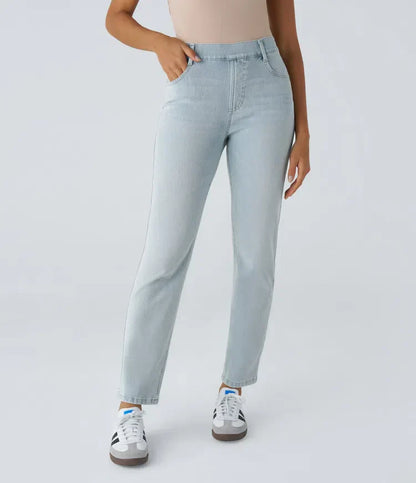 Bequeme Hose mit Hohem Bund und Elastischem Material