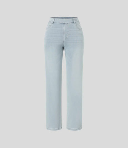 Bequeme Hose mit Hohem Bund und Elastischem Material