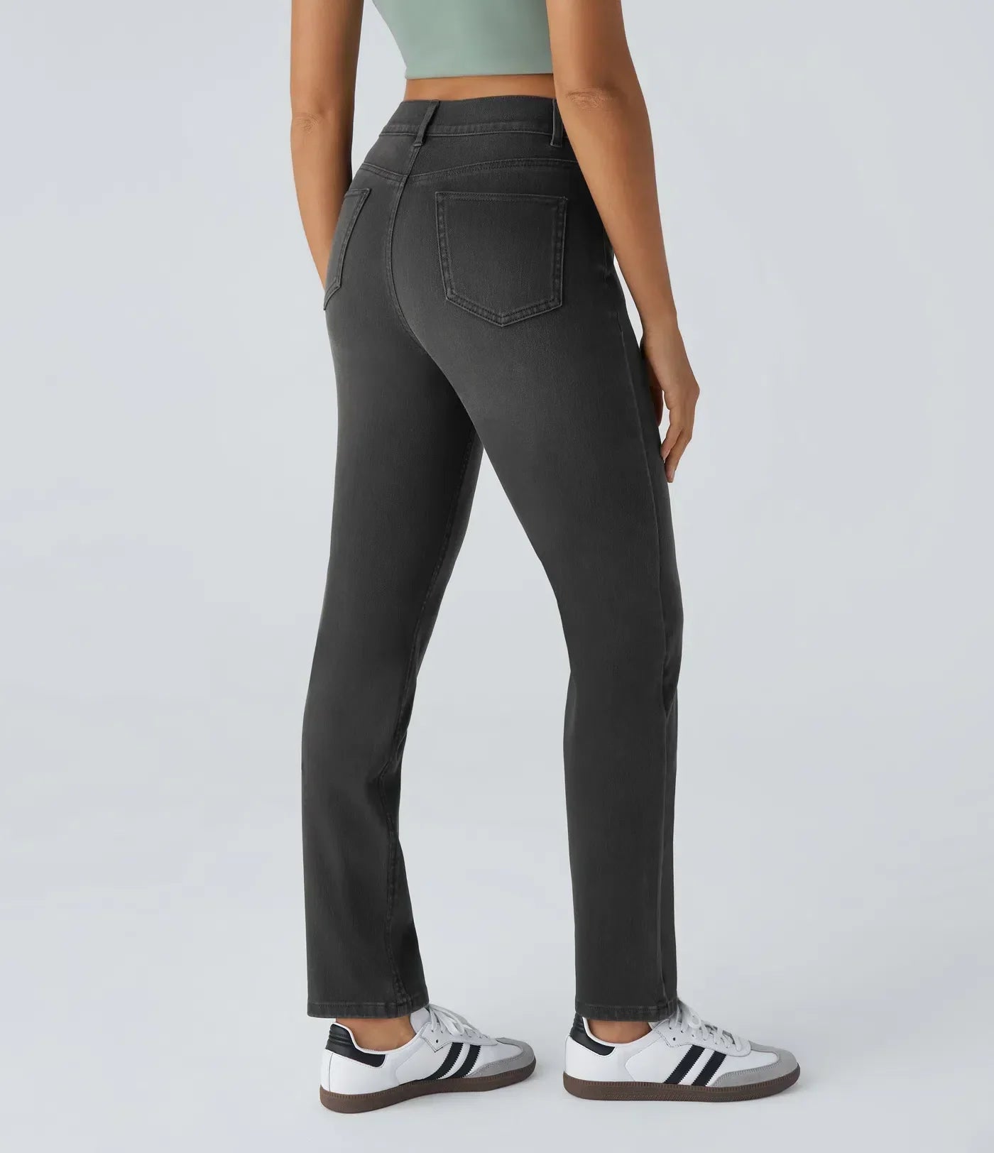 Bequeme Hose mit Hohem Bund und Elastischem Material