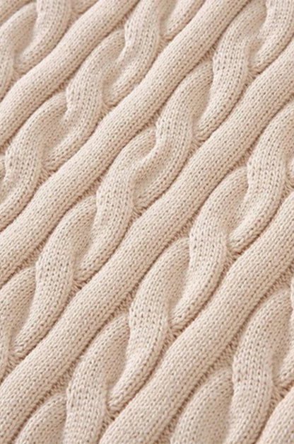 Gestepptes Reißverschluss-Strickpullover