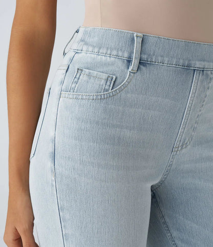 Bequeme Hose mit Hohem Bund und Elastischem Material