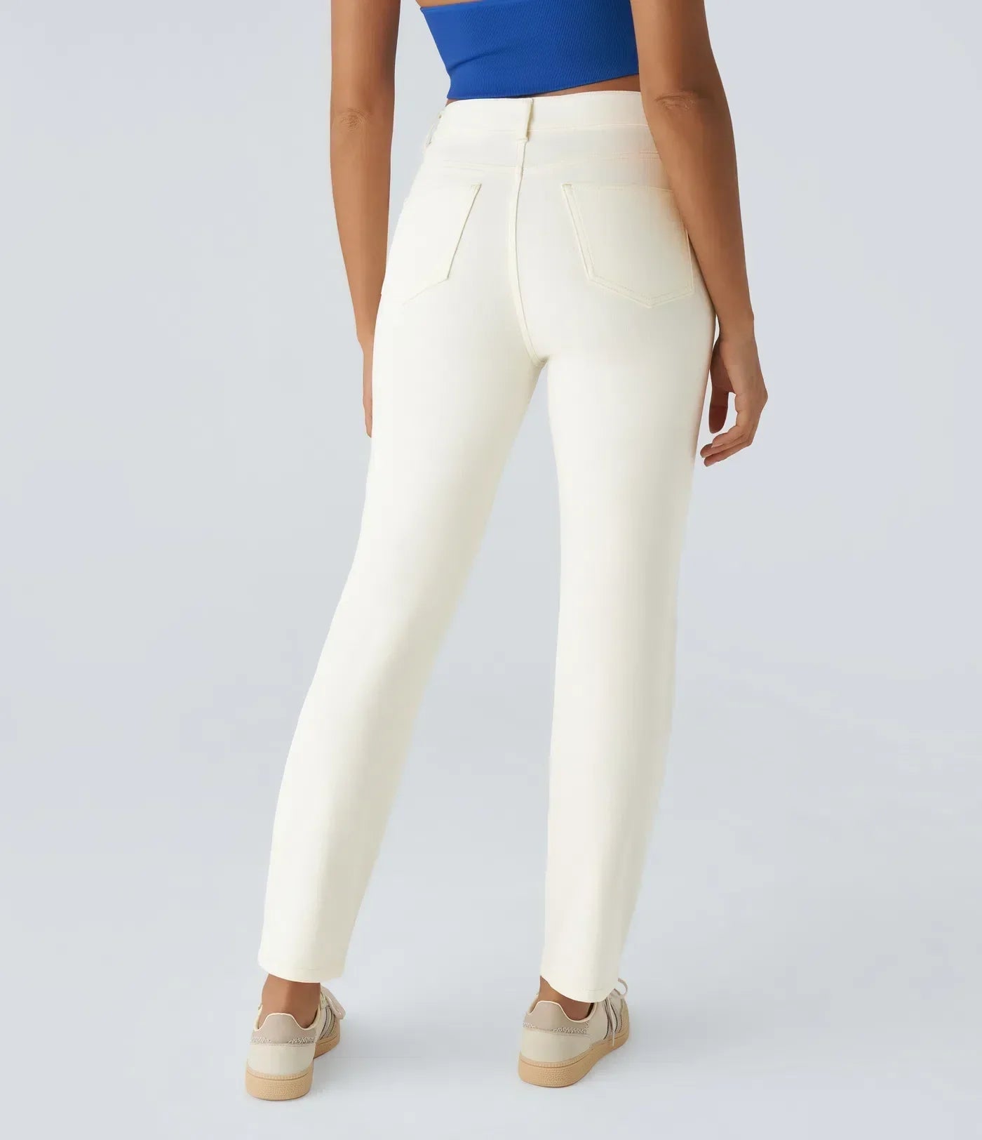 Bequeme Hose mit Hohem Bund und Elastischem Material
