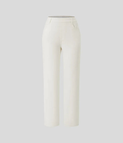 Bequeme Hose mit Hohem Bund und Elastischem Material