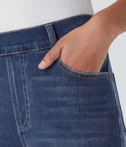 Bequeme Hose mit Hohem Bund und Elastischem Material