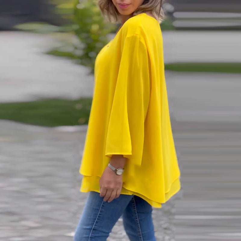 V-Neck Zip Top