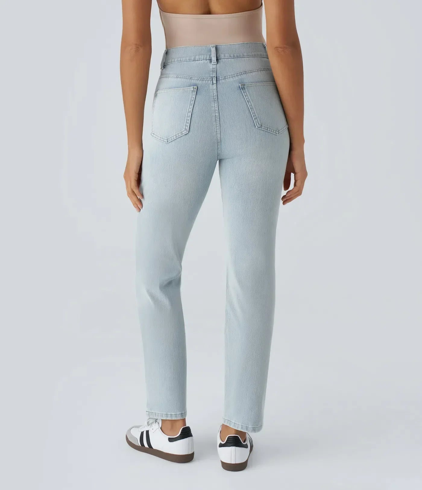 Bequeme Hose mit Hohem Bund und Elastischem Material