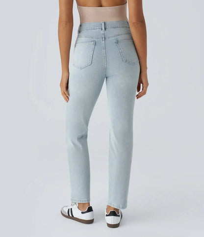 Bequeme Hose mit Hohem Bund und Elastischem Material