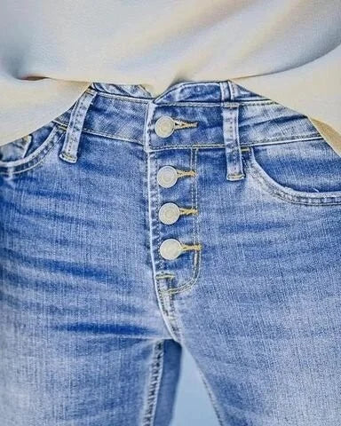 Hochtaillierte Skinny Jeans