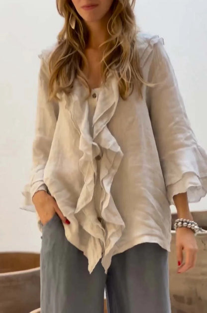 Stilvolle Bluse mit Rüschen