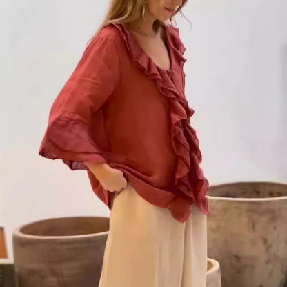 Stilvolle Bluse mit Rüschen