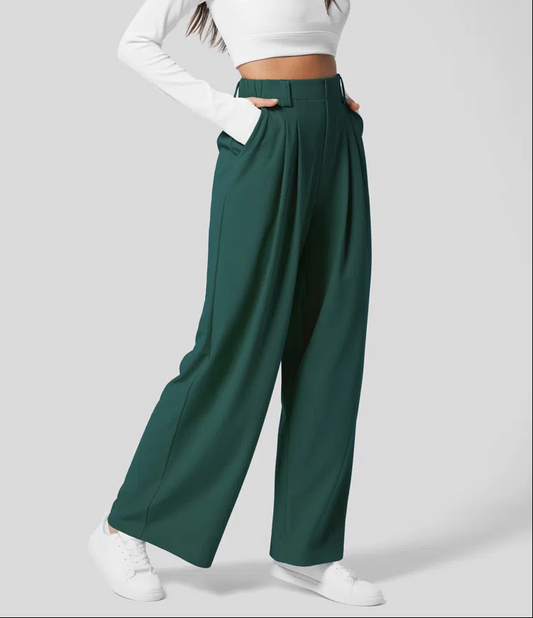 Komfortable und formende Hose | Dunkelgrün