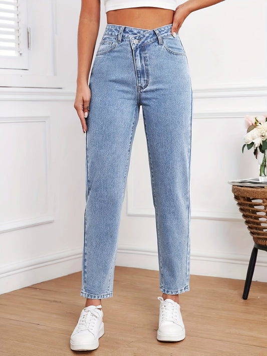 Trendy High-Waisted Jeans