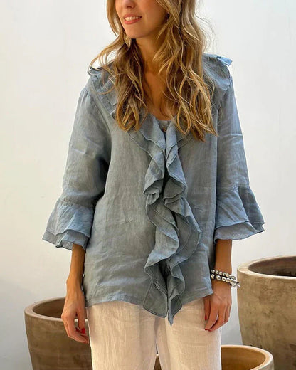 Stilvolle Bluse mit Rüschen