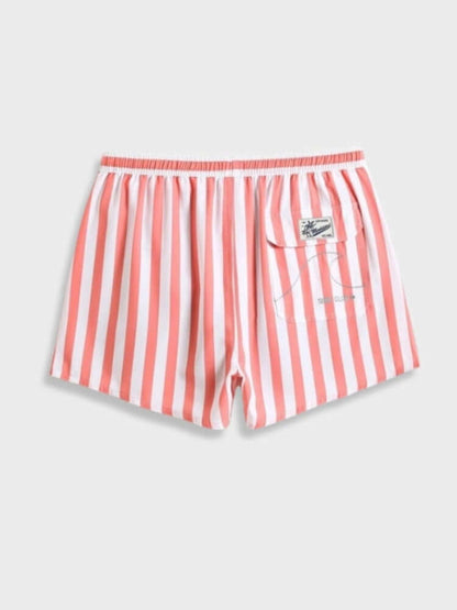 Rot-gestreifte Badehose