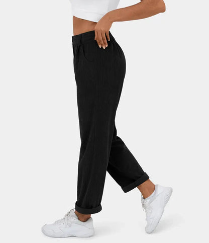 Figurbetonte Relaxhose mit weitem Bein